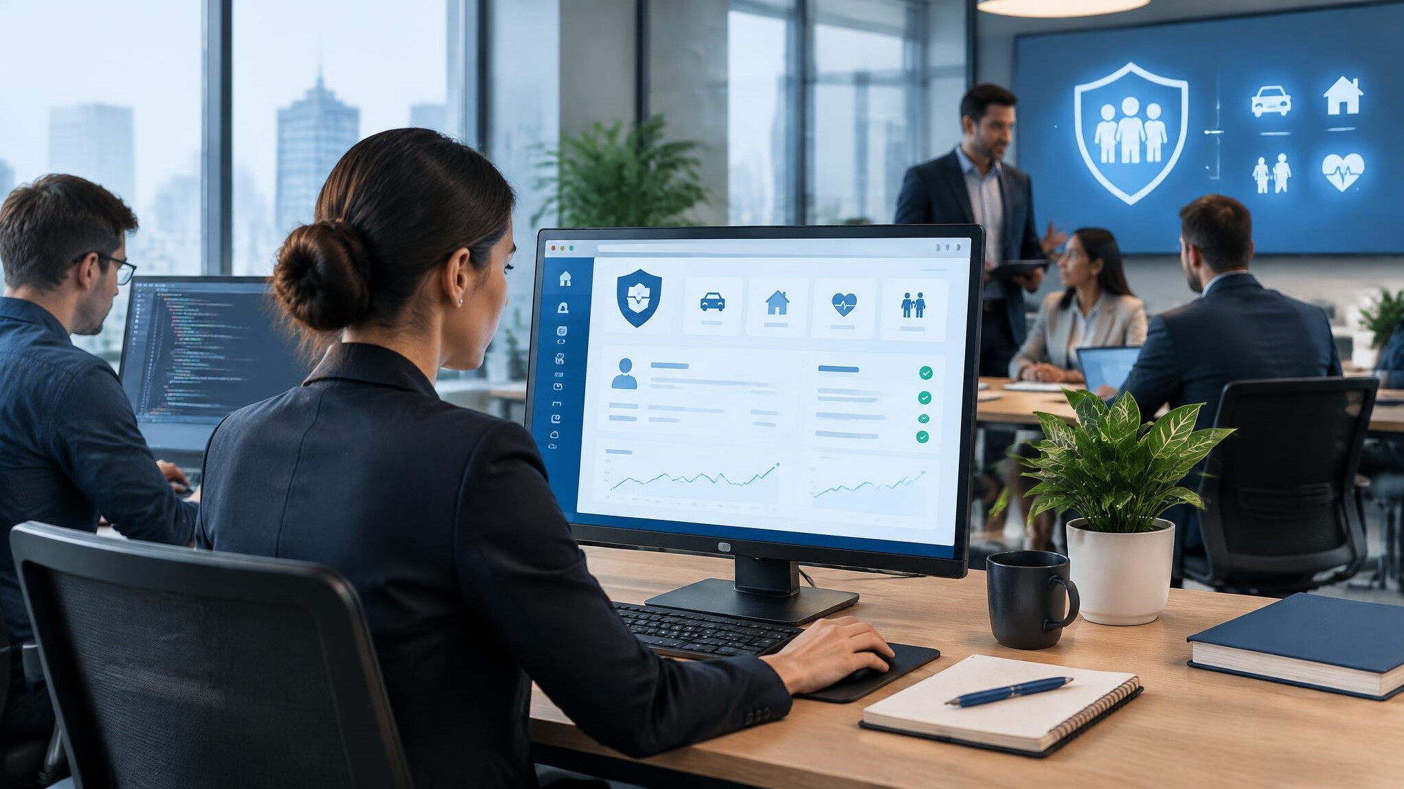 digital insurance software interface